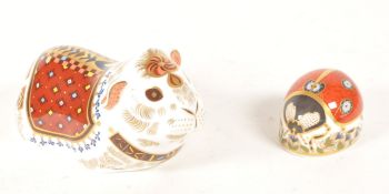 ROYAL CROWN DERBY - TWO 21ST CENTURY BONE CHINA PAPERWEIGHT FIGURES