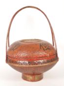 EARLY 20TH CENTURY CHINESE RATTAN FOOD HAMPER