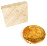 COMPACTS OF CHARACTER BY KIGU - BRASS VINTAGE ATLAS COMPACT