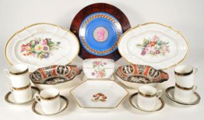 COLLECTION OF 20TH CENTURY CHINA AND POTTERY PLATES AND CUPS