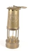 E THOMAS & WILLIAMS - VINTAGE BRASS MINERS LAMP