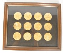 FRANKLIN MINT - 1979 VAN GOGH GOLD PLATED BRONZE ART RELIEF MEDALS