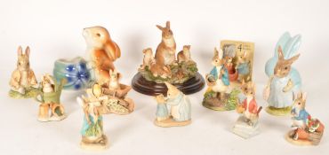 COLLECTION OF RABBIT FIGURES - ROYAL ALBERT - BORDER FINE ARTS