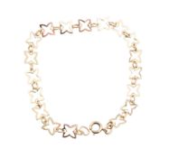 9CT GOLD FLOWER LINK BRACELET