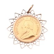 1975 SOUTH AFRICAN 1 OZ KRUGERRAND PENDANT