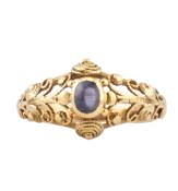 ARTS & CRAFTS GOLD & SAPPHIRE RING