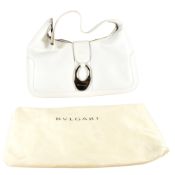 BULGARI EMILY WHITE LEATHER SHOULDER BAG