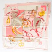 CARTIER TRINITY PRINTED SILK SCARF