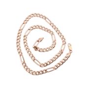 HALLMARKED 9CT GOLD FIGARO LINK NECKLACE CHAIN