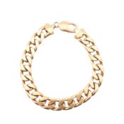 18CT GOLD ITALIAN CUBAN LINK CHAIN BRACELET