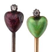 PAIR OF EARLY 20TH CENTURY CHILD & CHILD HEART LAPEL PINS