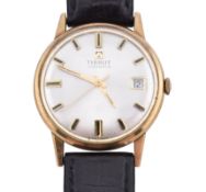 HALLMARKED 9CT GOLD TISSOT VISODATE GENTS WRISTWATCH