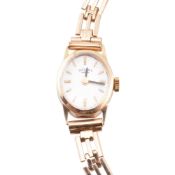 HALLMARKED 9CT GOLD ROTARY LADIES DRESS WRISTWATCH