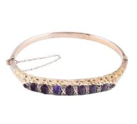 EDWARDIAN HALLMARKED GEM SET BANGLE