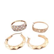 HALLMARKED 9CT GOLD & GEM SET RING & JEWELLERY FRAGMENTS AF