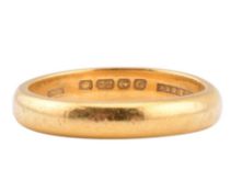 HALLMARKED 22CT GOLD BAND RING