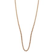 HALLMARKED 9CT GOLD ROPE TWIST CHAIN NECKLACE