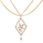 EARLY 20TH CENTURY PENDAT ON CHAIN