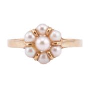 HALLMARKED 9CT GOLD & PEARL RING