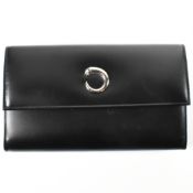 CARTIER PANTHERE BLACK LEATHER WALLET