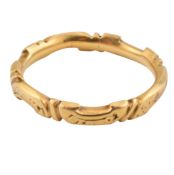 A GOLD BAND RING
