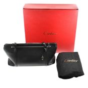 CARTIER CABACHON BLACK LEATHER HANDBAG