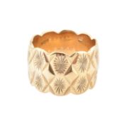1970S HALLMARKED 9CT GOLD BAND RING