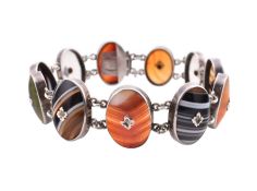 19TH CENTURY SCOTTISH AGATE SPECIMEN BRACELET