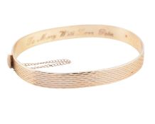 HALLMARKED 9CT GOLD BANGLE