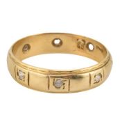 GOLD & WHITE STONE ETERNITY RING