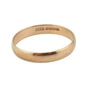 HALLMARKED 9CT GOLD BAND RING