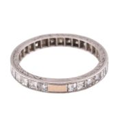 PLATINUM GOLD & DIAMOND ETERNITY RING