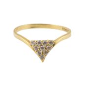 AN 18CT GOLD CLUSTER RING