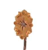 15CT GOLD & DIAMOND STICK PIN