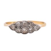 EARLY 20TH CENTURY DIAMOD CLUSTER RING
