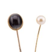 TWO GOLD & GEM SET STICK PINS