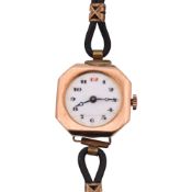 EARLY 20TH CENTURY 9CT GOLD LADIES SERVICES WRISTWATCH