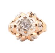 18CT BI-COLOUR GOLD & DIAMOND RING