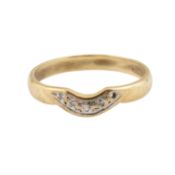 HALLMARKED 9CT GOLD & DIAMOND BAND RING