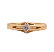 1920S HALLMARKED 18CT GOLD & DIAMOND RING