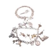 TWO SILVER BRACELETS