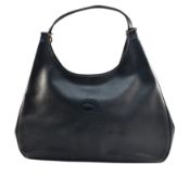 LONGCHAMP NAVY LEATHER HANDBAG