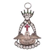 19TH CENTURY MASONIC ROSE CROIX JEWEL PENDANT