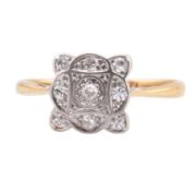 A 9CT GOLD RING WITH DIAMOND?