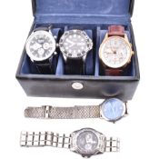 COLLECTION OF SIX GENTLEMEN'S WRISTWATCHES