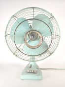 20TH CENTURY BLUE PIFCO INDUSTRIAL DESK TOP FAN