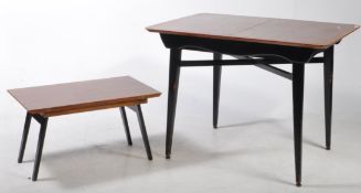 BEAUTILITY FURNITURE - MID CENTURY TEAK WOOD EXTENDING DINING TABLE & OTHER