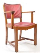1930S ART DECO OAK BRIDGE CHAIR / GAMES CARD PLAYING ARMCHAIR
