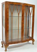 ART DECO WALNUT CHINA DISPLAY CABINET