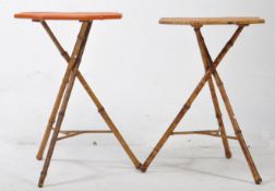 TWO EARLY 20TH CENTURY BAMBOO SIDE TABLES